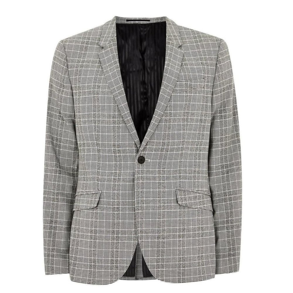 TOPMAN Classic Fit Blazer Gray Jacket Size 44R